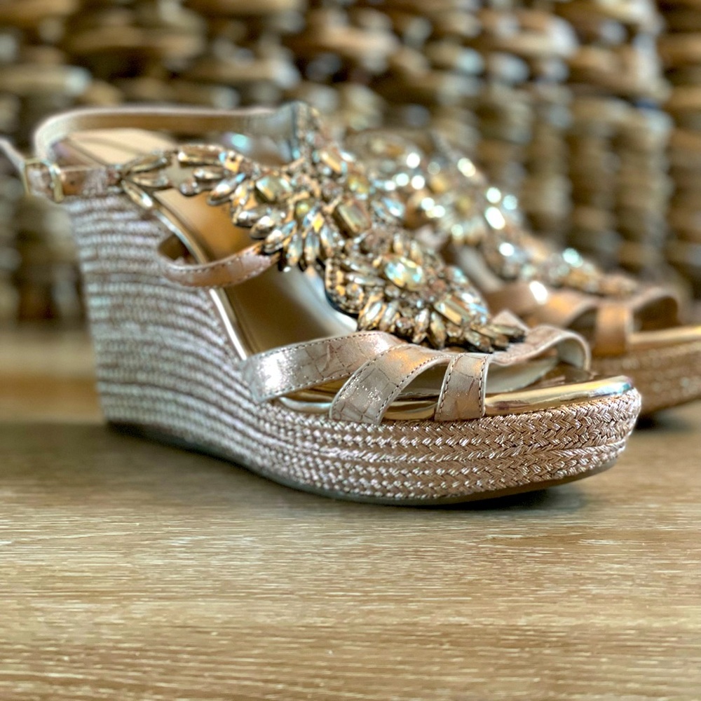 EUC Antonio Melani wedge sandal